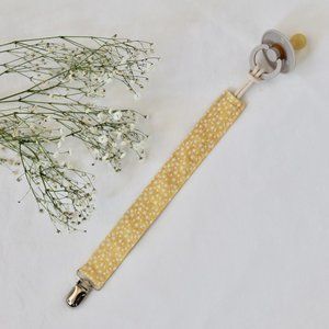 Floral Fabric Pacifier Clip - "June" - Paci Holder